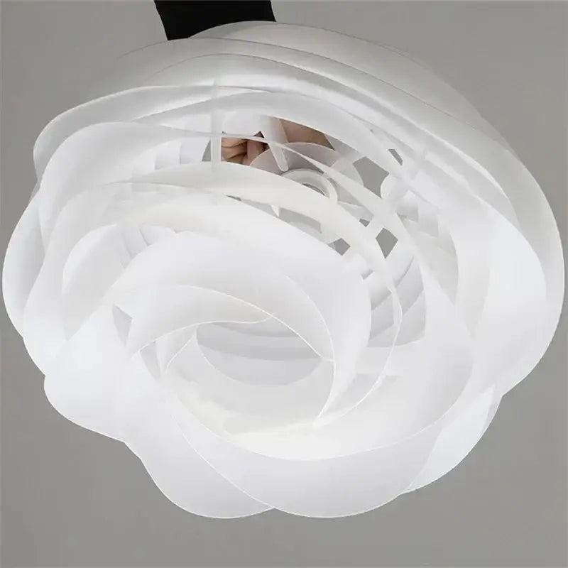 Modern white rose flower pendant lights for bedroom living room