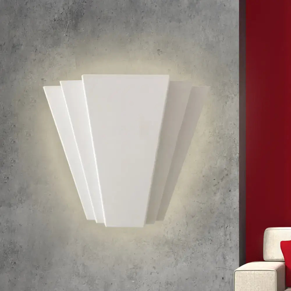 Modern white sector flush mount led wall sconce – living room light