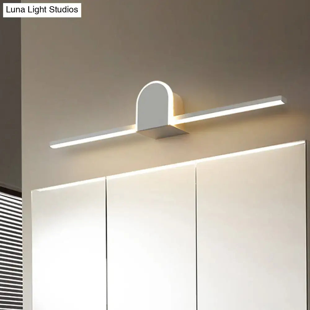 Modern white slim rod bath vanity led wall sconce 110v-240v