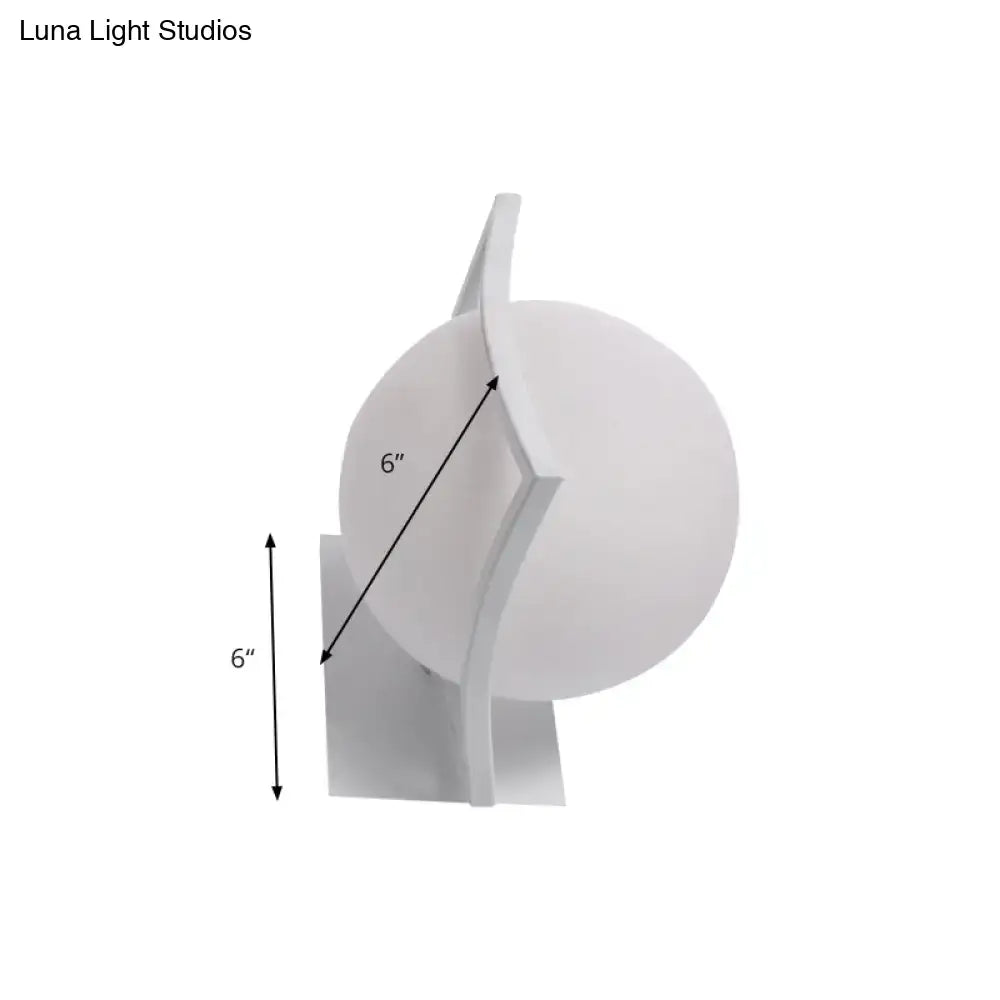 Modern white sphere opal glass wall sconce kitchen light