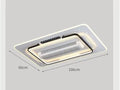Modern white square bladeless ceiling fan light for bedroom