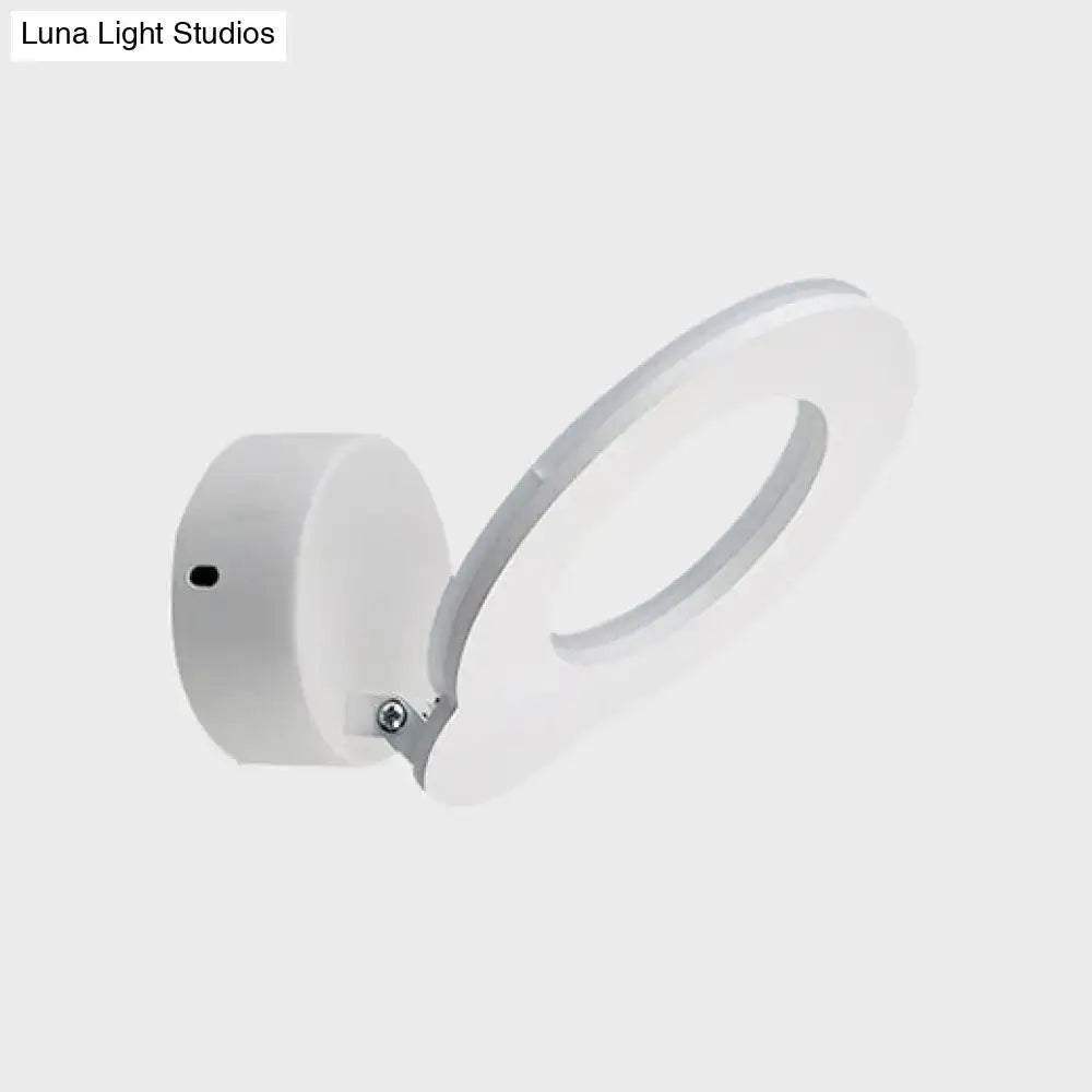 Modern white square led wall sconce bedroom warm natural light