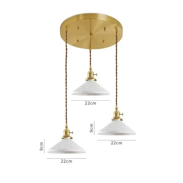 Modern white textured glass ceramic led pendant light kitchen