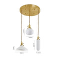 Modern white textured glass ceramic led pendant light kitchen