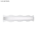 Modern white wave led light fixture with warm white sconce design for bathroom lighting needs