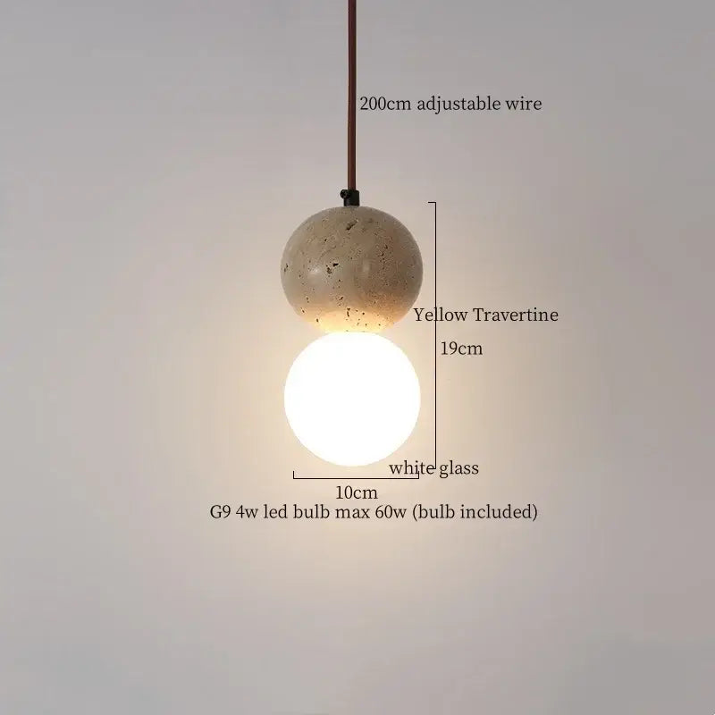 Modern wood and concrete led pendant light kitchen decorbites