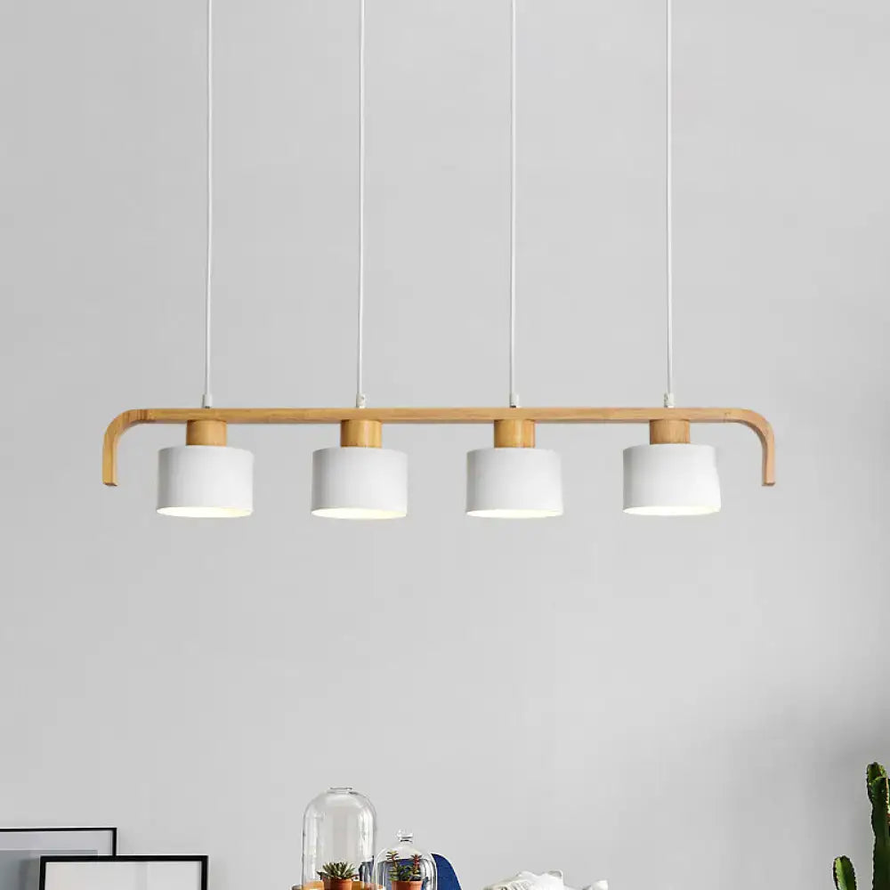 Modern wood and mint green 3 light chandelier for dining room kitchen
