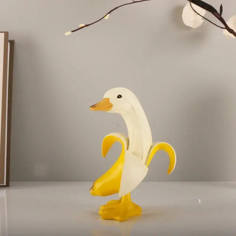 Modern yellow banana balloon dog sculpture living room pop art decor