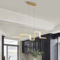 Modern zigzag linear metal hanging light fixture – dining room led