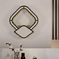 Modernist cut crystal led geometric wall sconce with black frame and embedded crystals for bedroom lighting 220v-240v 110v-120v