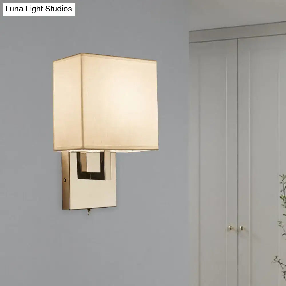 Modernist gold and beige sconce light fixture bedroom wall light