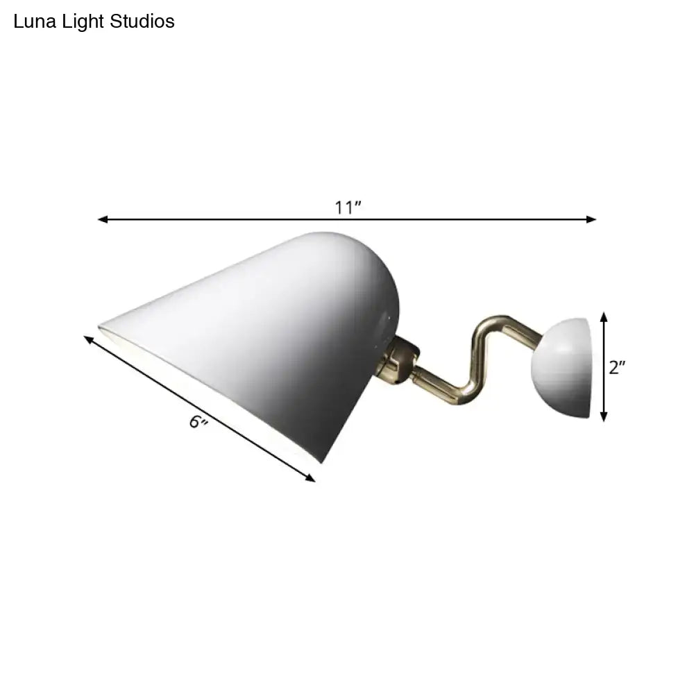 Modernist off-white and gold wall mounted sconce bedroom light