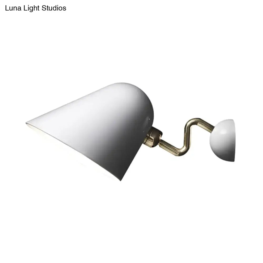 Modernist off-white and gold wall mounted sconce bedroom light