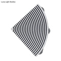 Modernist striped black & silver led wall lamp living room light