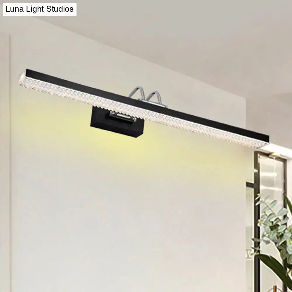 Modernist wall light with crystal led detail – bedroom vanity sconce
