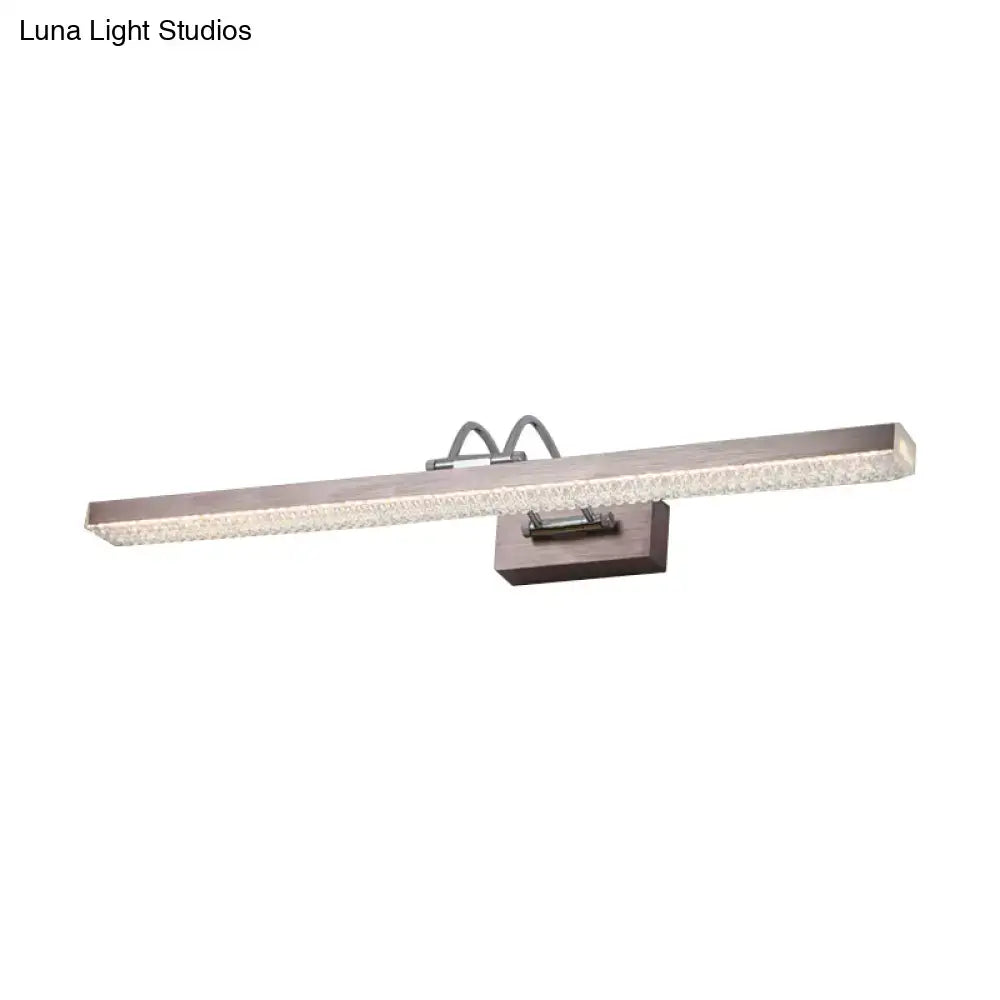 Modernist wall light with crystal led detail – bedroom vanity sconce