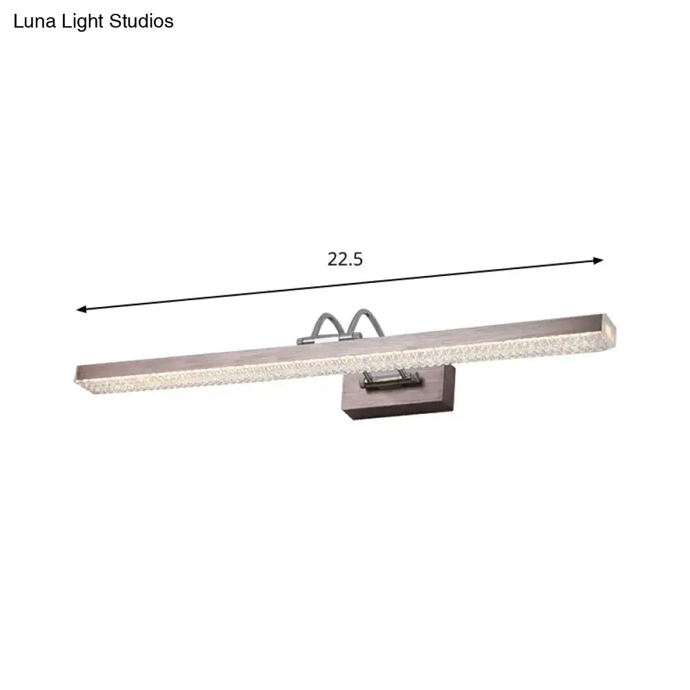 Modernist wall light with crystal led detail – bedroom vanity sconce
