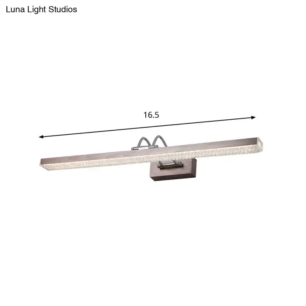 Modernist wall light with crystal led detail – bedroom vanity sconce