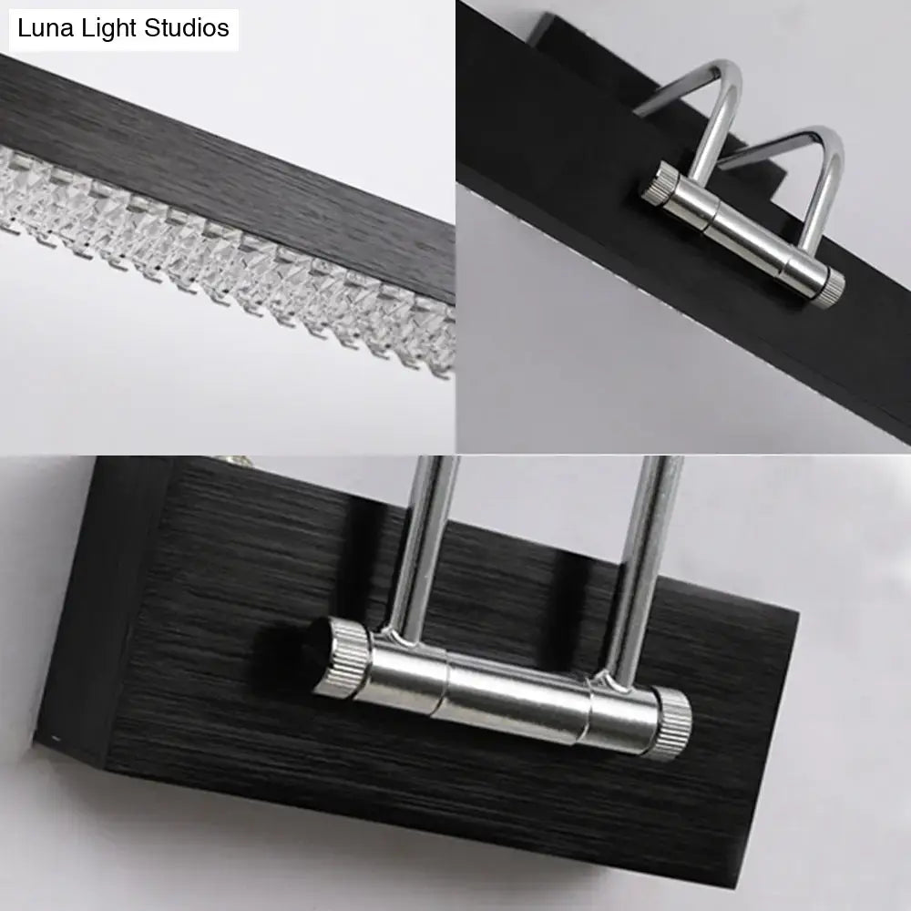 Modernist wall light with crystal led detail – bedroom vanity sconce