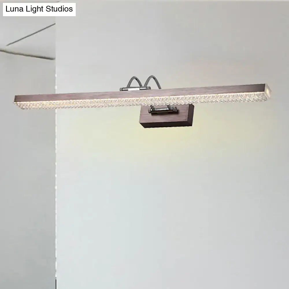 Modernist wall light with crystal led detail – bedroom vanity sconce