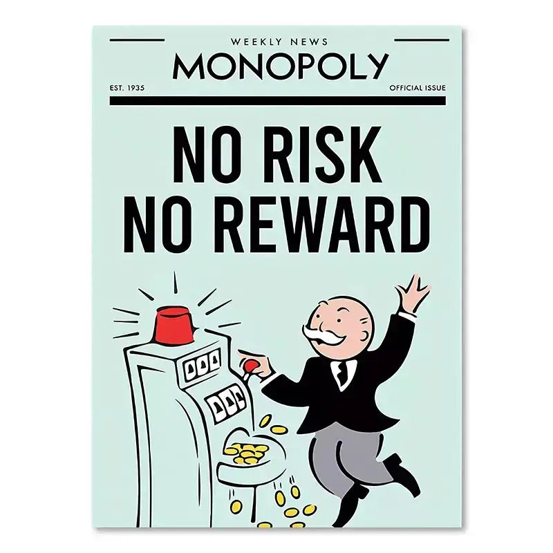 Motivational Cartoon Canvas Wall Art