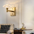 Mussel brass crystal wall mounted lamp bedroom wall sconce