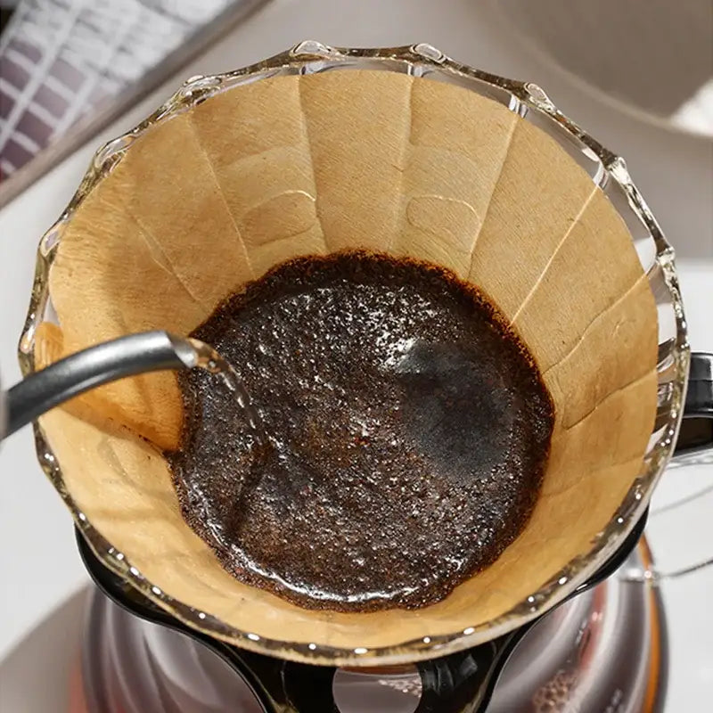 Natural brown cone coffee filter paper kitchen barista accessory