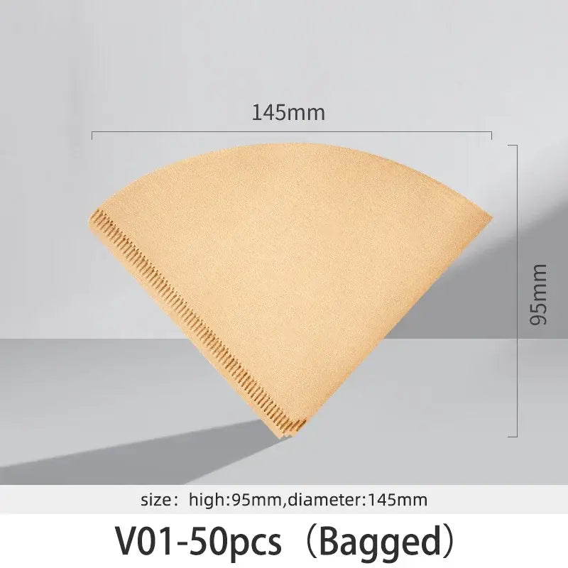 Natural brown cone coffee filter paper kitchen barista accessory