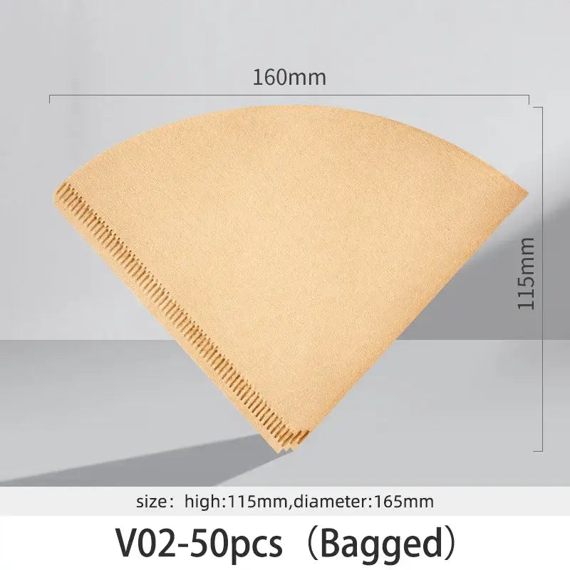 Natural brown cone coffee filter paper kitchen barista accessory