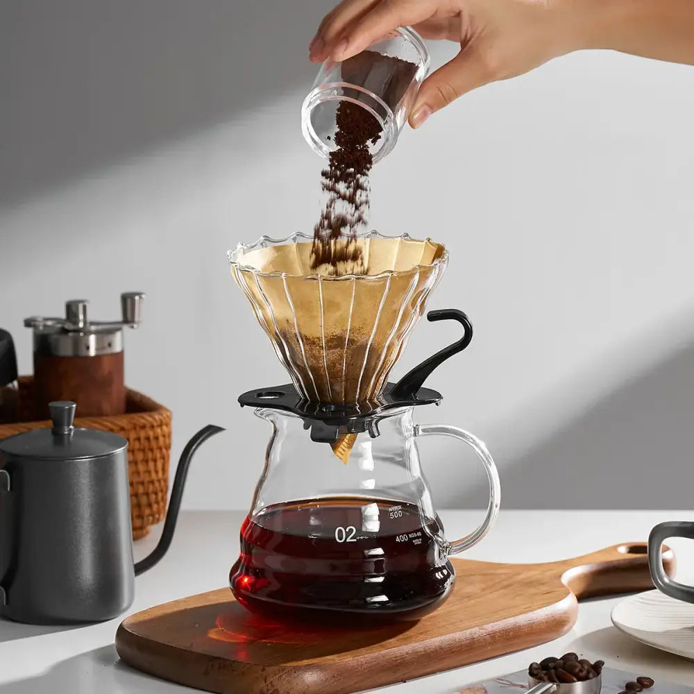 Natural brown cone coffee filter paper kitchen barista accessory