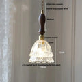 Nordic brass and ribbed glass pendant light fixture kitchen hanging lamp