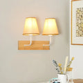 Nordic flaxen and wood bedroom wall sconce led incandescent light