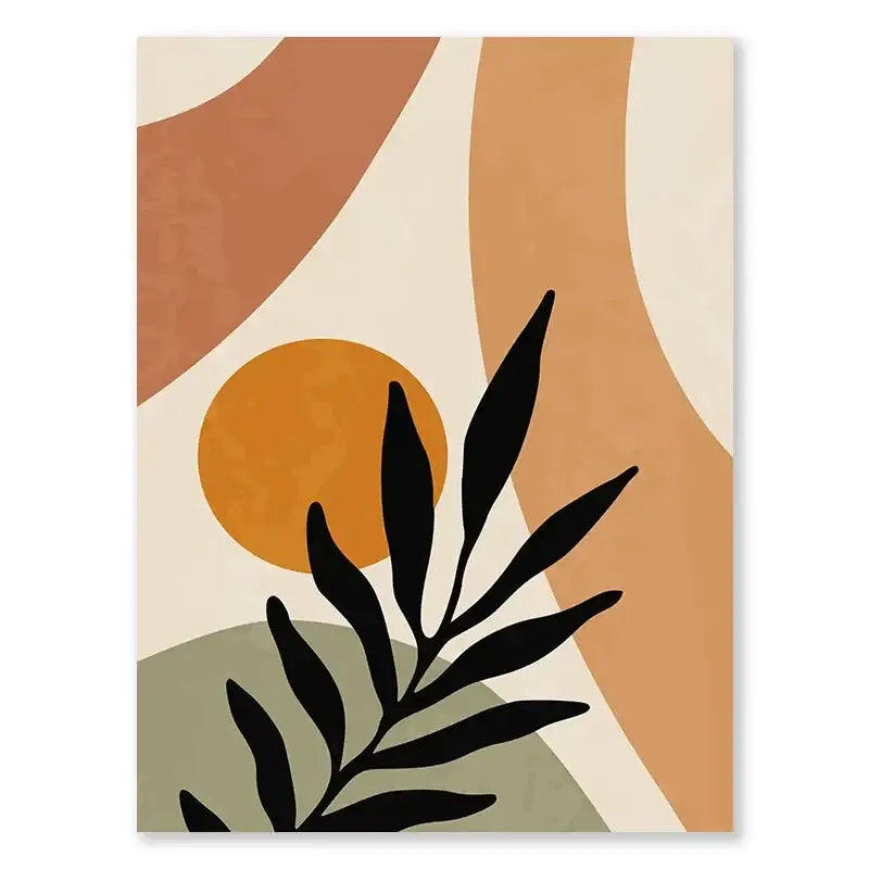 Nordic Leaf Canvas Wall Art