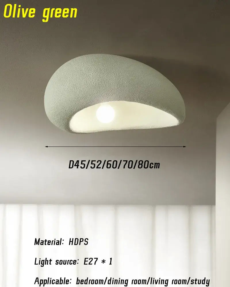 Nordic lime green fabric ceiling light for bedroom
