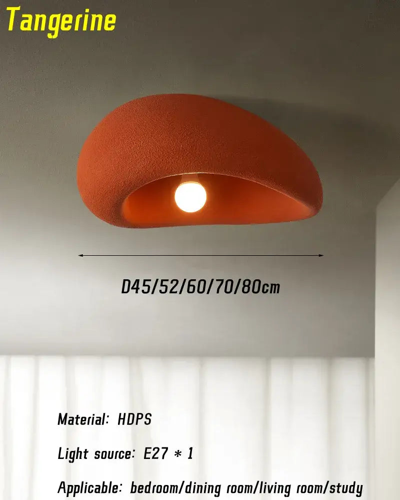 Nordic lime green fabric ceiling light for bedroom