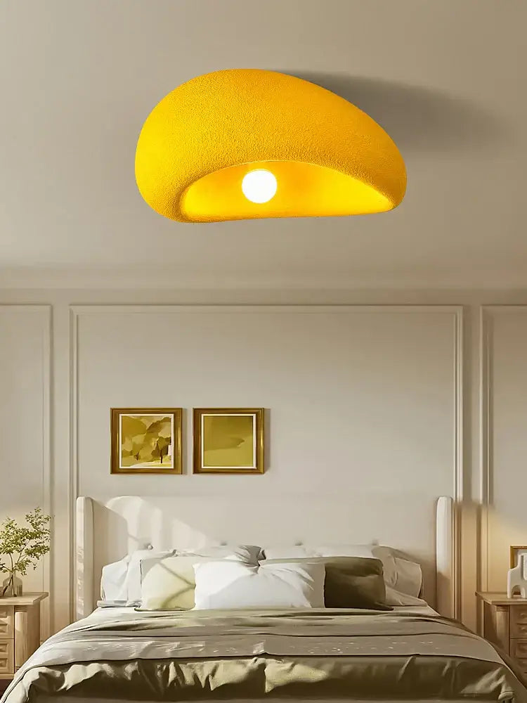 Nordic lime green fabric ceiling light for bedroom
