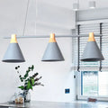 Nordic metal hanging chandelier triple cone kitchen island light