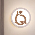 Nordic white & brown bird led wall sconce bedroom light fixture