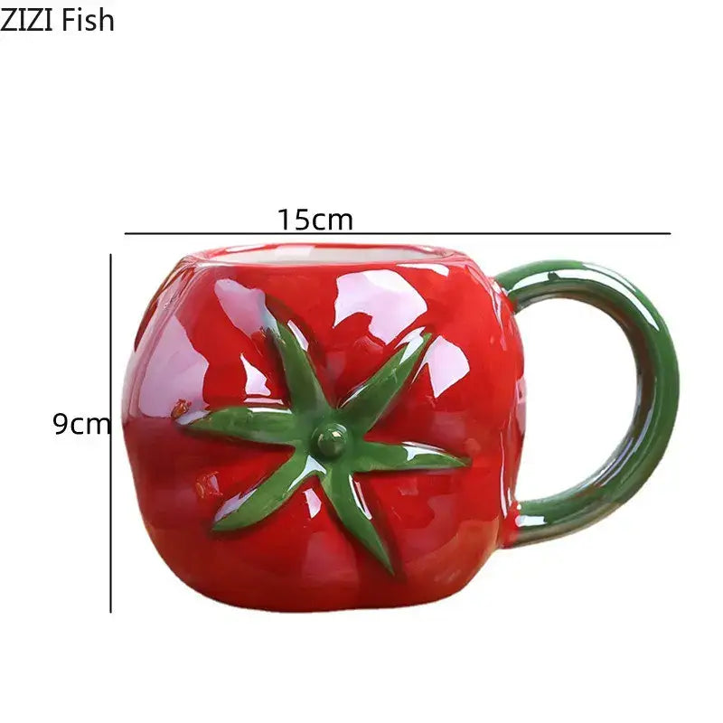 Orange pumpkin fruit ceramic cup kitchen breakfast mug