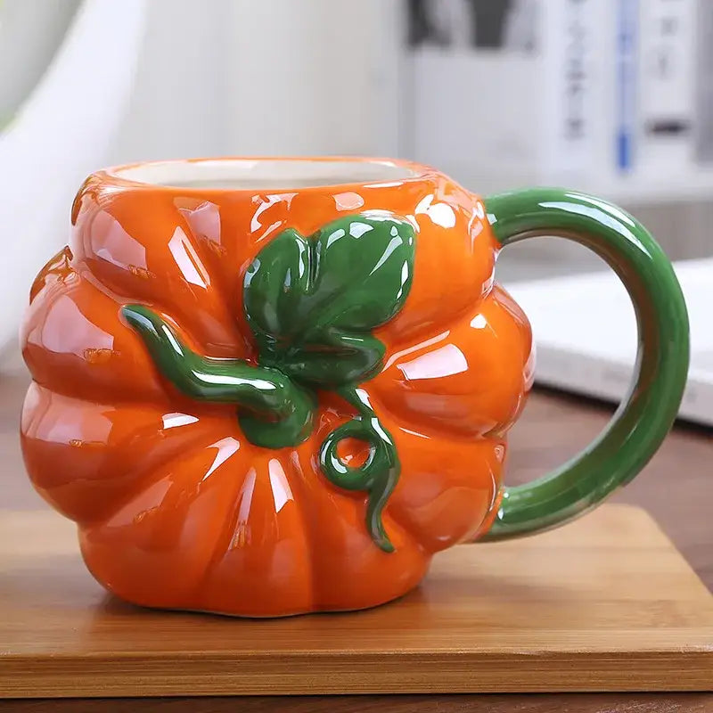 Orange pumpkin fruit ceramic cup kitchen breakfast mug