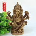 Ornate bronze ganapati elephant buddha statue living room decor