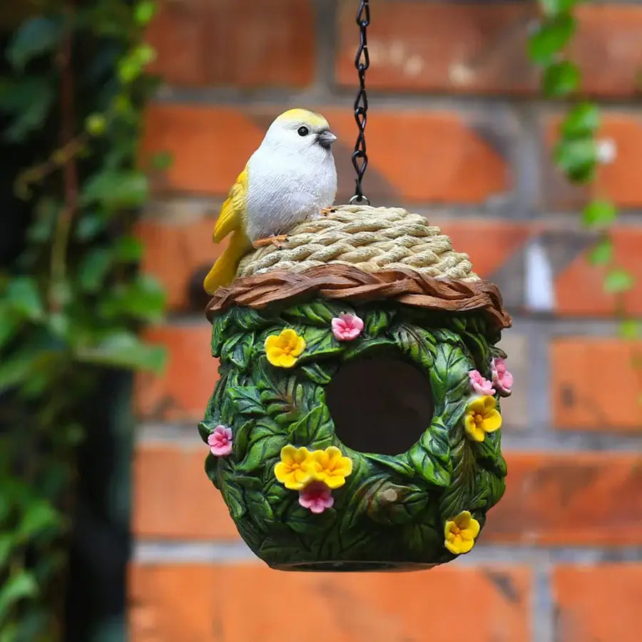 Outdoor Hanging Resin Birdhouse