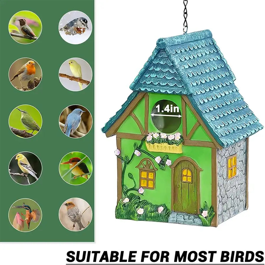 Outdoor Hanging Resin Birdhouse