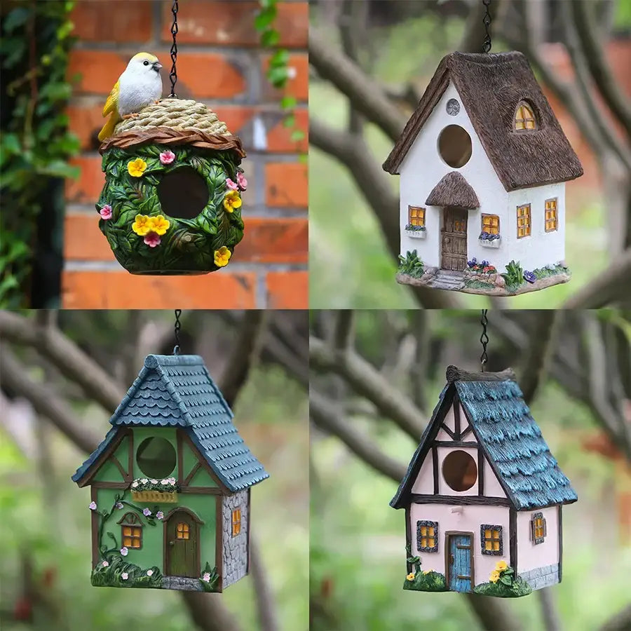 Outdoor Hanging Resin Birdhouse