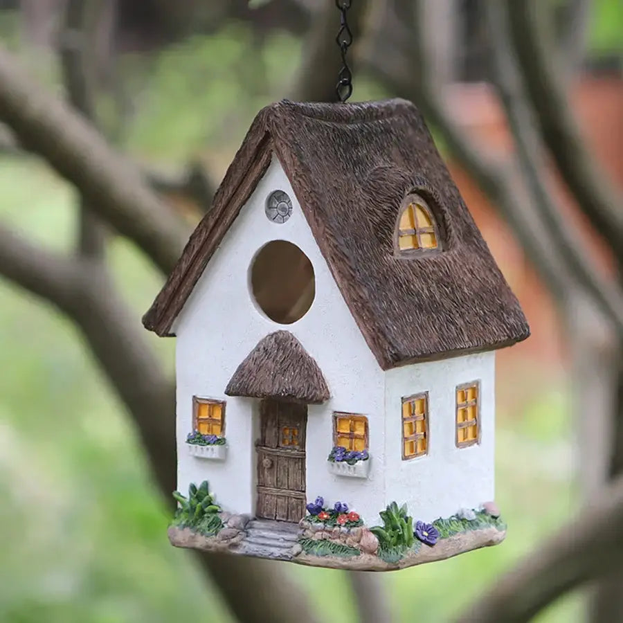 Outdoor Hanging Resin Birdhouse