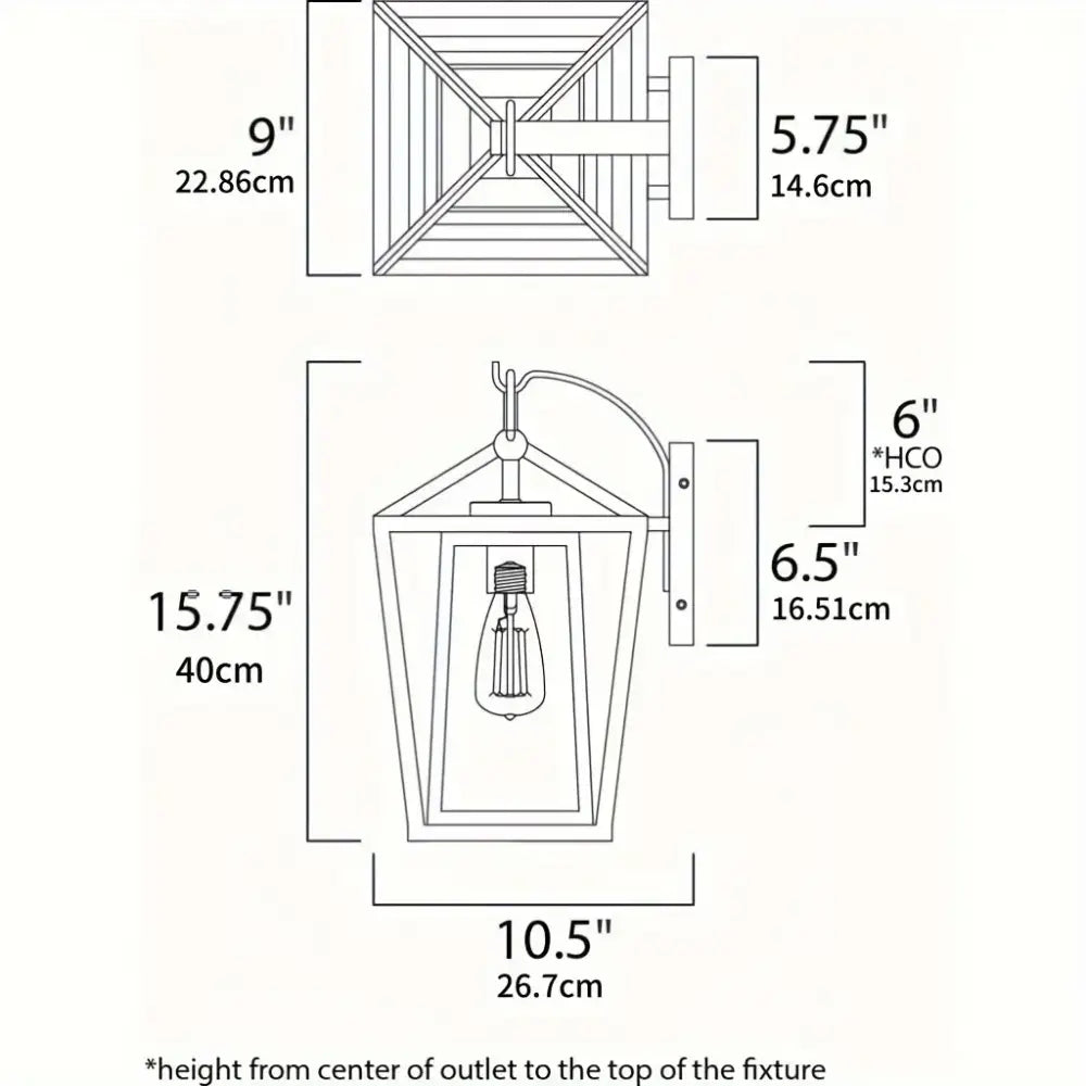 Outdoor Waterproof Wall Light Glass