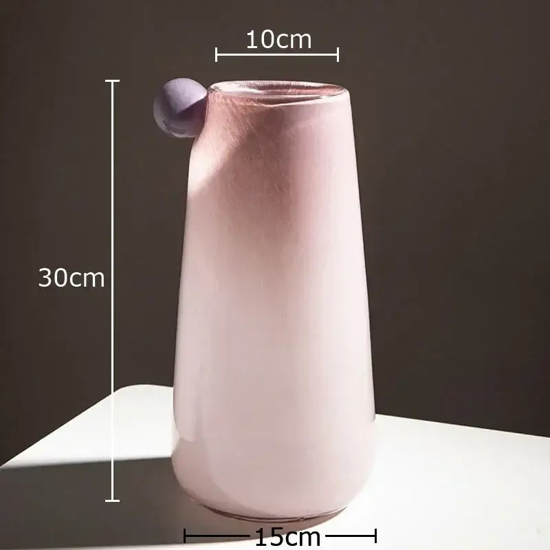 Pastel bubble colorful glass vase living room decor