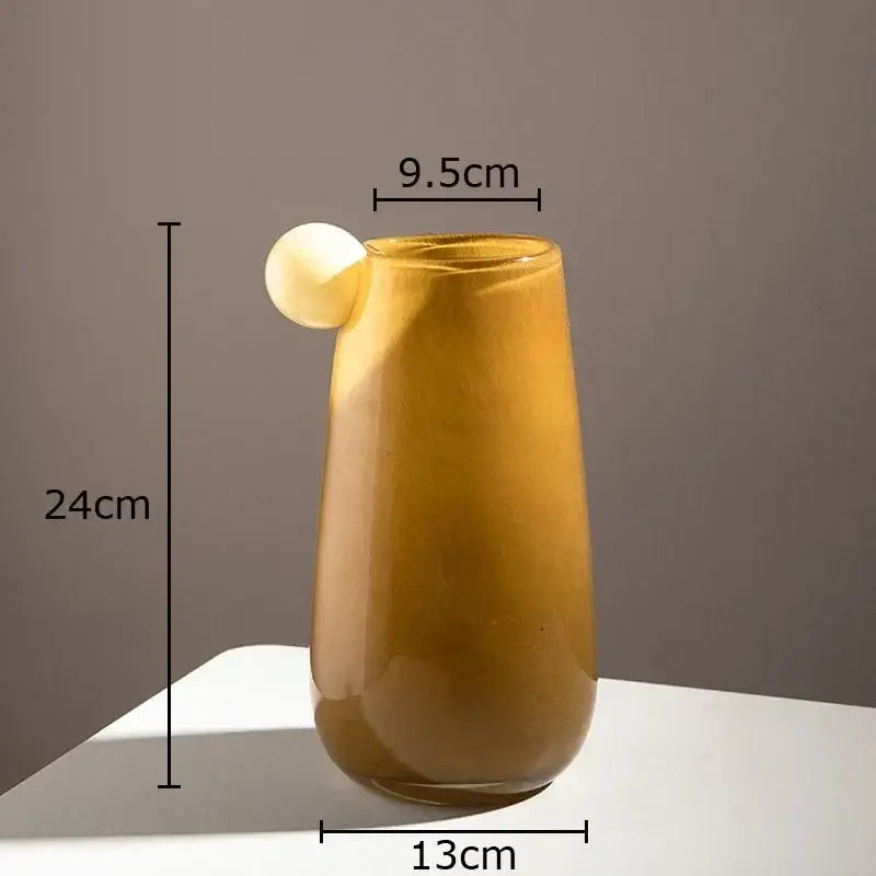 Pastel bubble colorful glass vase living room decor