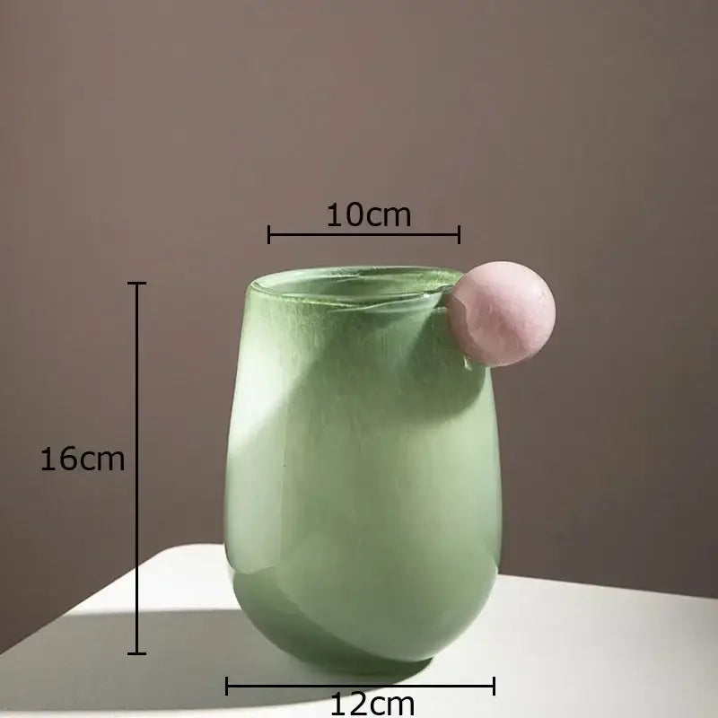 Pastel bubble colorful glass vase living room decor