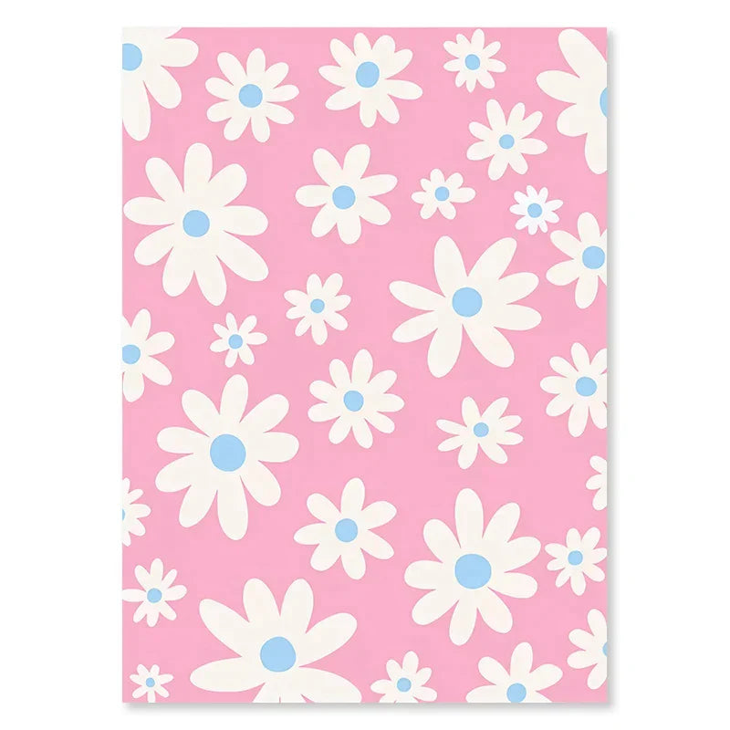 DecorBites™ Pastel Smiley Flower Canvas Wall Art